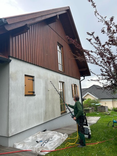 Fassadenreinigung – Einfamilienhaus Vorher